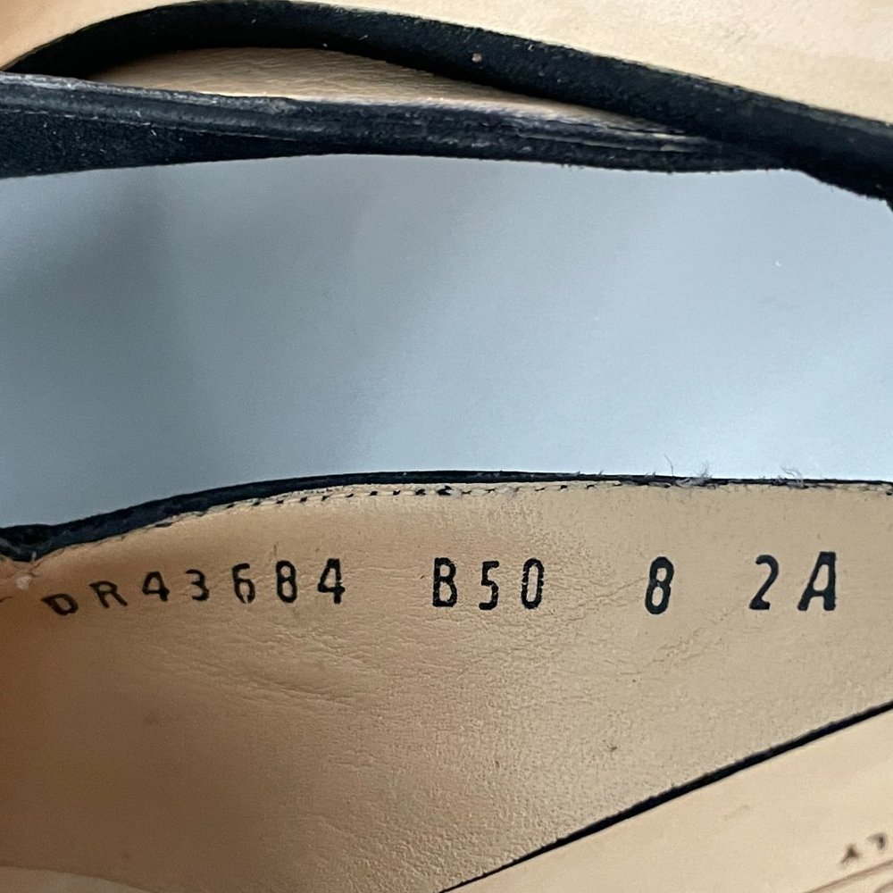 Salvatore Ferragamo Black Suede Mules/Slides, Size 8 AA - Picture 8 of 11
